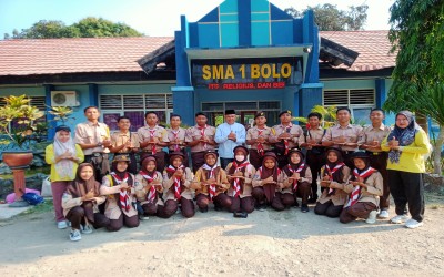 Pelepasan anggota Ekskul Pramuka SMA Negeri 11 Pekanbaru untuk mengikuti Kemah Akbar Se-Kabupaten Jakarta Pusat